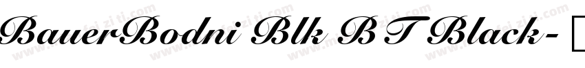 BauerBodni Blk BT Black字体转换